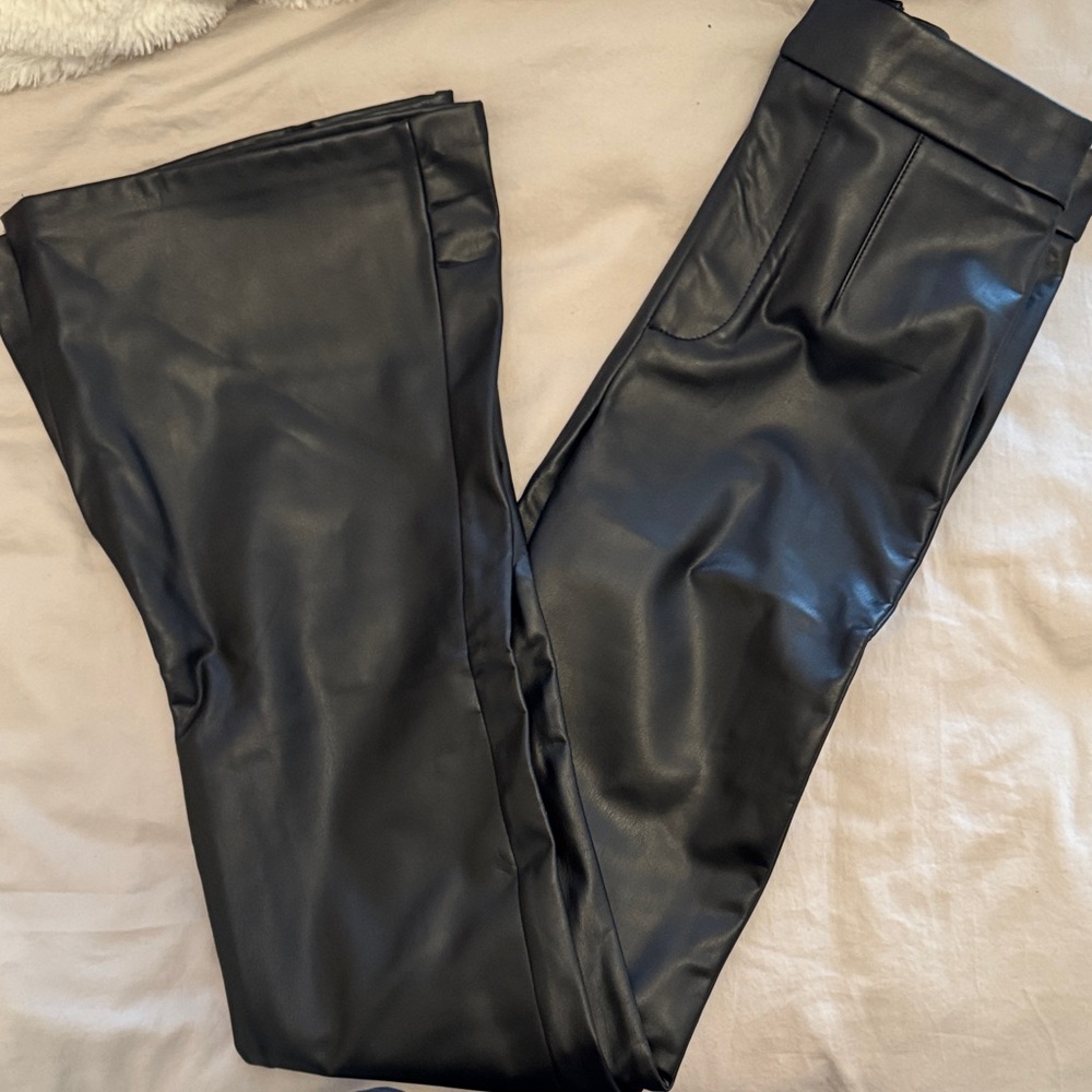 Sleek Black Faux Leather Pants